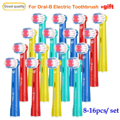 Replacement Brush Head For Oral-B Toothbrush Pack of 8/16pcs Extra Soft Bristles Fits Electric Braun Sensitive Brush Heads