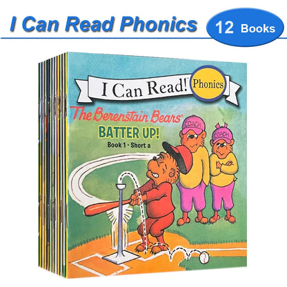 I Can Read Phonics – 12-Book Set, My Very First Picture Books for Kids and Babies Montessori Reading Story Collection