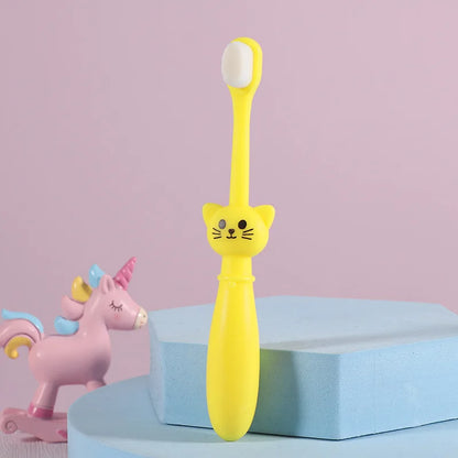 Children's Cartoon Cat Toothbrush, Super Soft Bristles, High Quality Training Toothbrush for 1-6Y Kids Dental Care