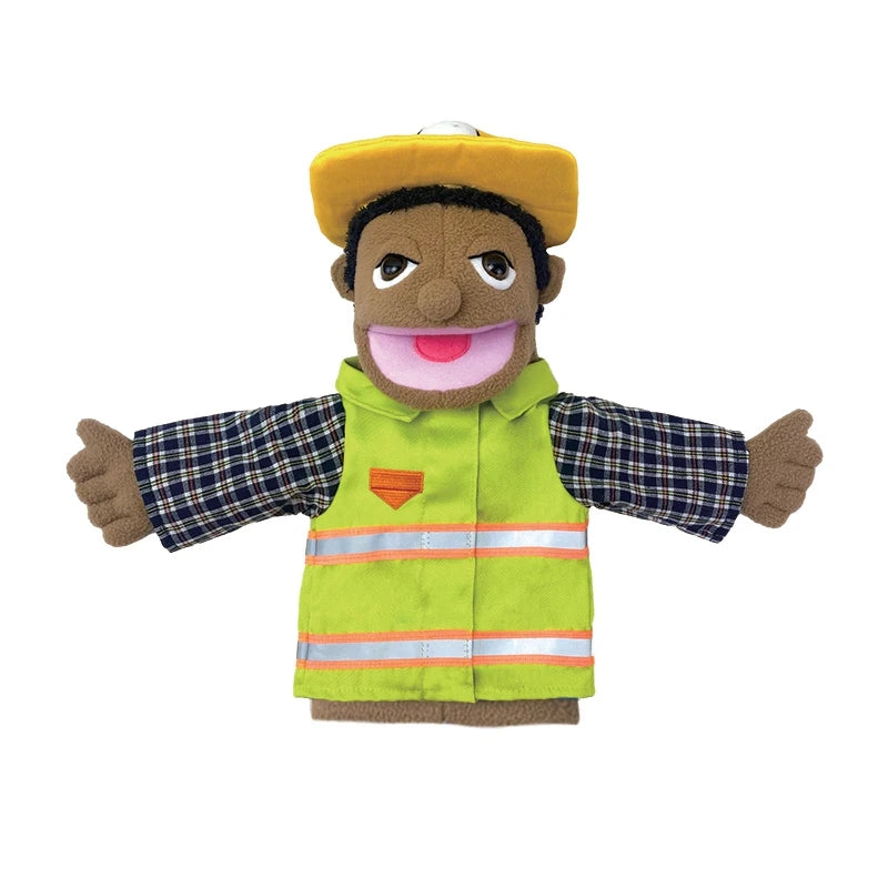 Big Plush Hand Puppets, Cartoon Doctor Police Nurse Teacher Ventriloquism Dolls