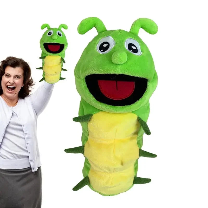 Plush Insect Hand Puppets for Kids, Caterpillar Ladybug Storytelling Finger Toys