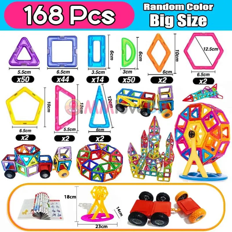 Big Size Magnetic Blocks Designer Construction Set for Kids