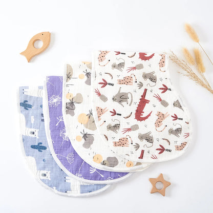 Kangobaby #My Soft Life# Breathable All-Season 6-Layer Baby Muslin Burp Cloth | 100% Cotton Antibacterial Newborn Feeding Bib - Kidzy Market