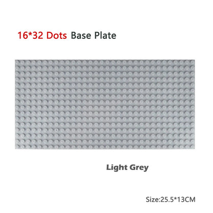 Classic Baseplates 32x32, 16x32, and 16x16 Dots – DIY Plastic Building Blocks Construction Toys