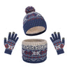 IYEAL Winter Children’s Warm Knitted Hat, Scarf & Gloves Set – Soft Velvet Lined Kids Winter Knitted Accessories for Boys & Girls