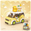Cute Pet Rocking RV Car Building Block Kit for Kids, Travel RV Car Model Toy, Christmas Gift