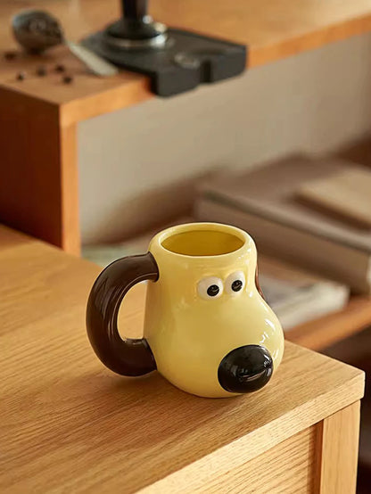 520ml (17.6 fl oz) Dog Paw Ceramic Mug – Large Cartoon Coffee Cup with Handle for Home & Office, Kids-Friendly