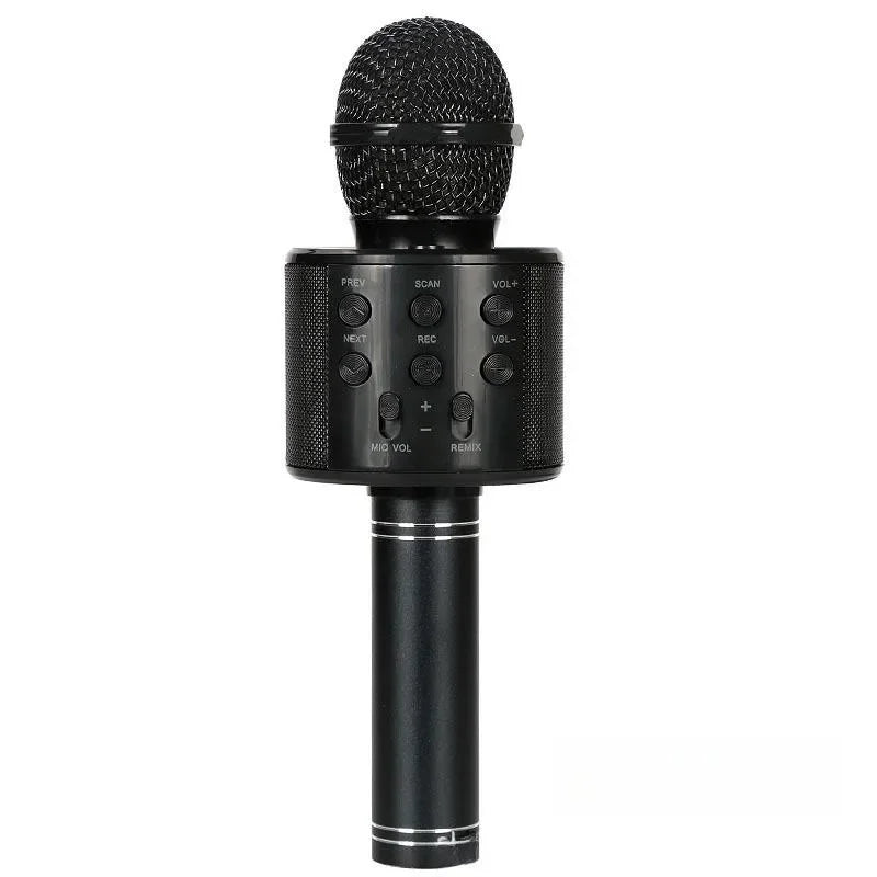 Wireless Bluetooth Karaoke Microphone Speaker 5-in-1 Handheld Rechargeable Mic for Home Party Singing and Meetings