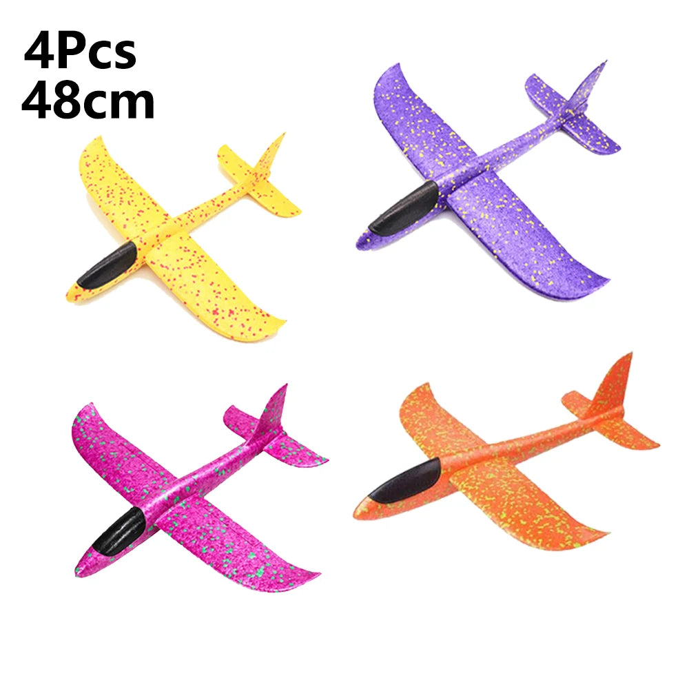 Large Foam Plane Glider 36 cm (14.17 in) and 48 cm (18.9 in) Hand Throw Airplane Outdoor Kids Toy Gift