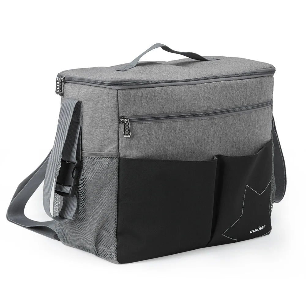 Insular Mommy Diaper Backpack – Large Capacity Travel Nappy Bag with Anti-Loss Zipper, Baby Maternity Nursing Bag - Kidzy Market