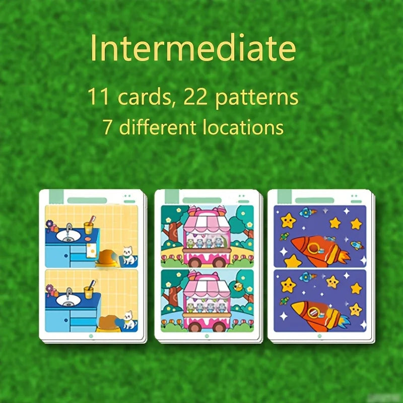 Educational Fault Finding Game Reusable Wiping Paper for Focus and Attention Training
