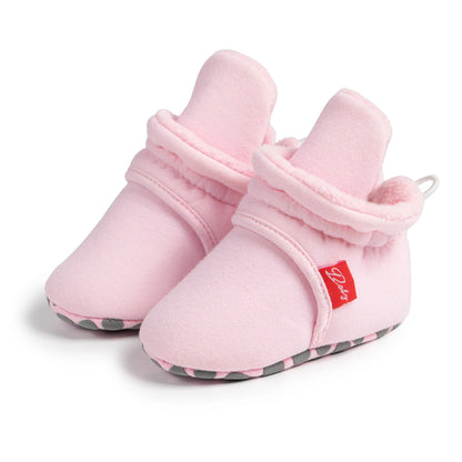 Winter Baby Boy Girl Socks Booties Fluff Soft Elastic Cord First Walkers Anti-slip Indoor Warm Newborn Baby Shoes Moccasin