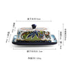 Bohemian Style Cheese Storage Case with Lid - Multipurpose Butter Dish and Food Container