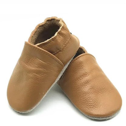 Genuine Leather Baby Shoes – Summer Infant Toddler Moccasins, Soft Sole First Walker Crib Shoes for Baby Boys