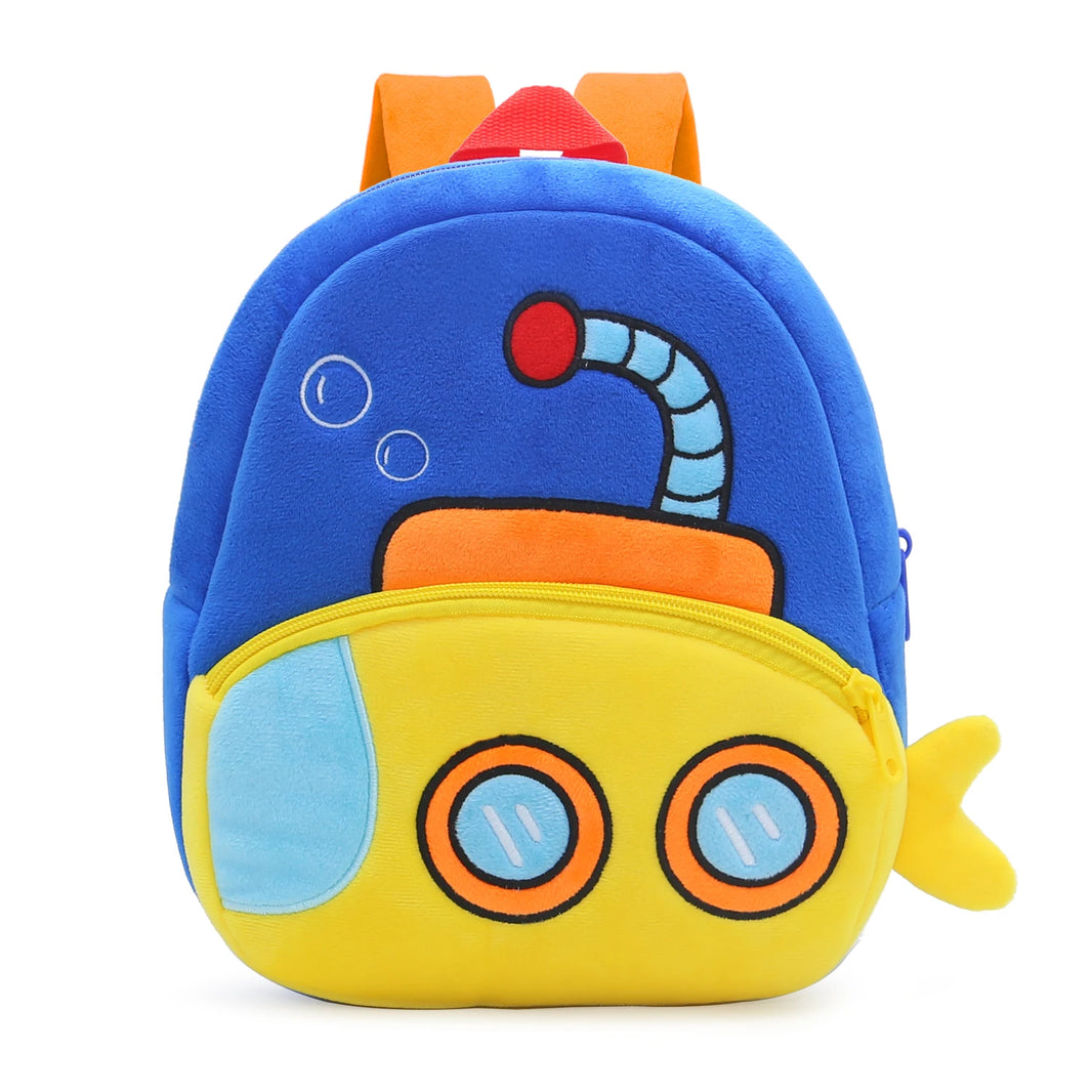 Cartoon Excavator Engineering Backpack for Kids – Plush 2-4 Years Old Small School Bag & Toy Backpack - Kidzy Market