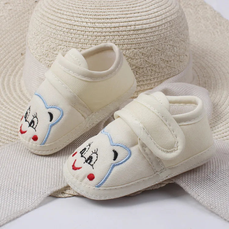 New Spring and Autumn Non-Slip Baby Walking Shoes – Cute Cartoon Bear First Walkers for Newborns