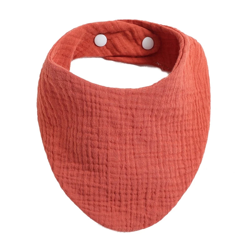 Organic Cotton Baby Bibs | Muslin Scarf Bandana Burp Cloth for Boys & Girls | Absorbent Triangle Gauze Feeding Bibs - Kidzy Market