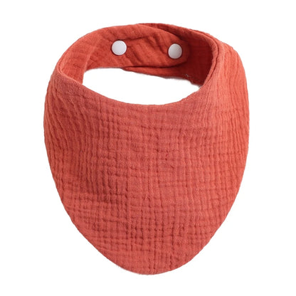 Organic Cotton Baby Bibs | Muslin Scarf Bandana Burp Cloth for Boys & Girls | Absorbent Triangle Gauze Feeding Bibs - Kidzy Market