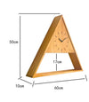 Solid Wood Square Hanging Clock with Triangular Shelf - Silent Multifunctional Decorative Wall Clock for Living Room