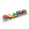 Educational Rainbow Tower Four Column Shape Twist Baby Toy