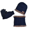 4Pcs Winter Kids Beanie Hat Set – Knitted Scarf, Gloves, & Neck Warmer with Plush Lining – Non-Slip Gloves for Boys & Girls (4-10Y)