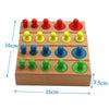 Montessori Cylinder Socket Puzzle – 4-Piece Wooden Sensory Toy for Toddlers | Preschool Fine Motor & Hand-Eye Coordination