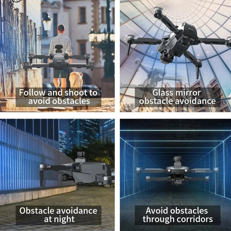 L600 Pro Max GPS Drone 4K 3-Axis PTZ HD Dual Camera Obstacle Avoidance Brushless Motor 5G WiFi RC Quadcopter Toy