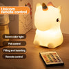 Unicorn Silicone LED Night Light - USB Rechargeable Touch Lamp for Kids, Cute Cartoon Bedroom Decor & Gift