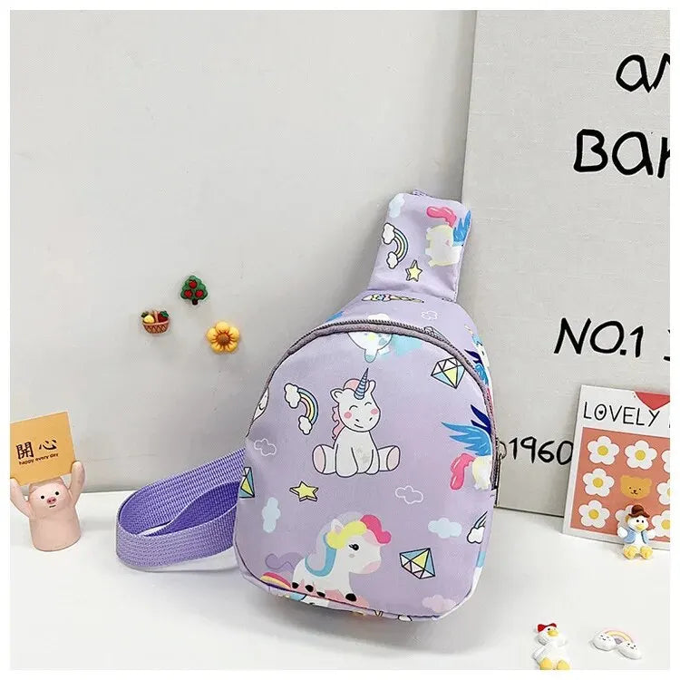 Children's Cute Dinosaur Shoulder Bag – Casual Nylon Messenger Bag, Coin Purse for Baby Girls & Boys, Small Chest Handbag for Kids - Kidzy Market