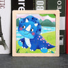 11x11cm (4.33x4.33in) Kids Wooden Puzzle – Cartoon Animal Traffic Tangram Educational Toy