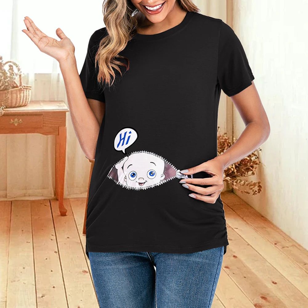 Women Pregnant Maternity Cotton Breastfeeding T-Shirt | Summer Nursing Blouse Tops | Fashion Clothes