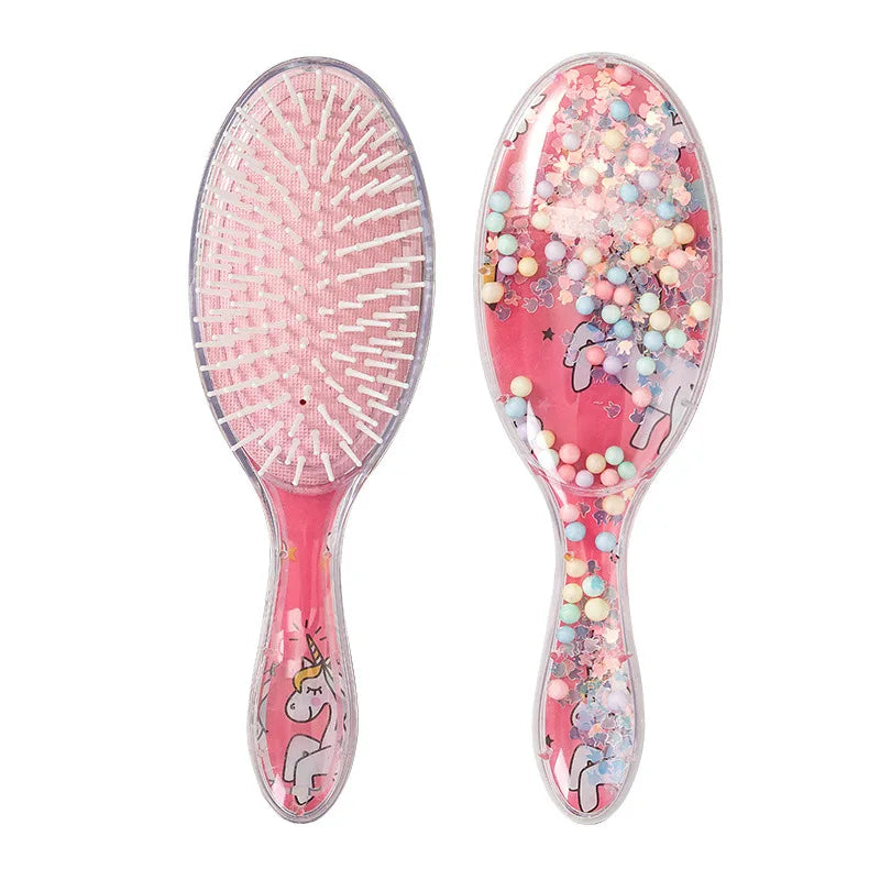 1pc Frozen Air Cushion Hair Comb - Cartoon Mickey Minnie Sofia Elsa Anna Princess Massage Comb for Girls - Perfect Gift