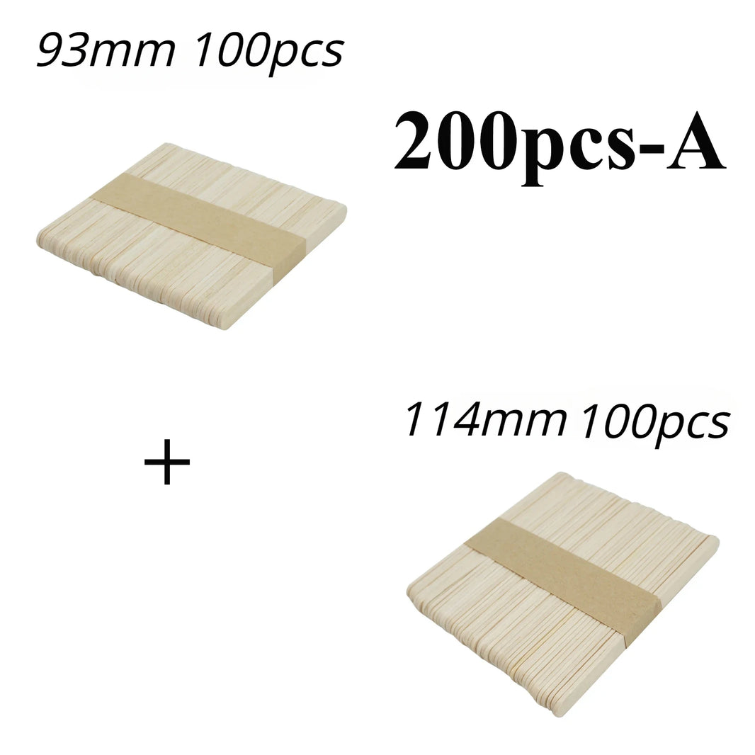 50/100 Pcs Natural Wooden Popsicle Sticks Ice Cream Spoons