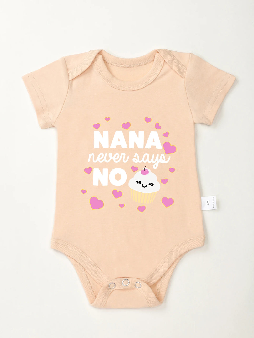 “Nana Never Says No” Rompers Onesie – Baby Boy & Girl Jumpsuit – 0-24M Toddler One-Piece Cute Bodysuit – Trendy Infant Clothes