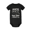 "Auntie, You Gotta Come Get Me" Baby Romper – Funny Letter Print Newborn Bodysuit – Summer Short-Sleeve Infant Clothes (0-1Y)