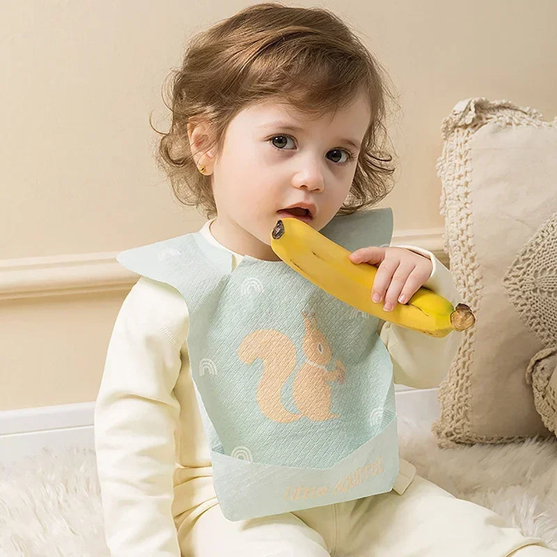 Infant Waterproof Print Bib – Super Soft Saliva Pocket, Children’s Complementary Food Rice Bibs, Burp Cloths, Baby Essentials - Kidzy Market