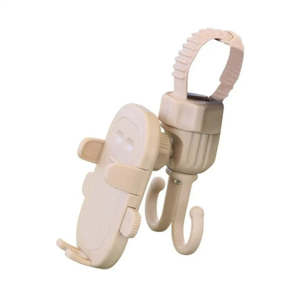 2-in-1 Baby Stroller Hooks Stable Creative Bicycle Hanging Double Rotatable Multifunctional Stroller Phone Holder