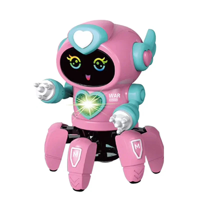Kids Glow Music Educational Electric Pet Toy with LED Lights, Musical Dancing Robot, Baby Learn-to-Climb Toy, Birthday Gift for Children