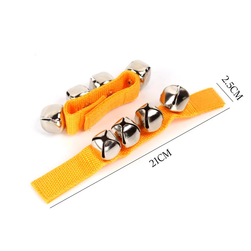 1 Pair Wrist Bells for Kids – Wearable Jingle Rattle Toy, Durable Percussion Educational Instrument, Orff Music Bell Ring