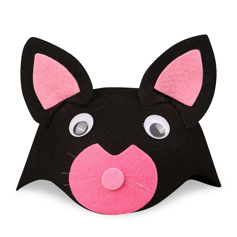 Kids Forest Animal Felt Party Hat – Duck, Bird & Rabbit Carnival Cap | Children's Day Party Costume