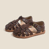 Children’s Sandals – Girls’ Fashion Roman Braid Genuine Leather Sandals, Anti-Slip Soft Bottom Summer Shoes, Size 22-31