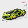 MOC Speed Racing Car Building Blocks Set — Small Studded Sports Car Garage Toy