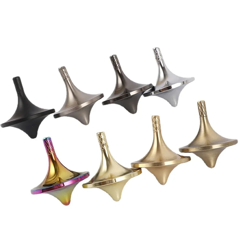 Metal Brass Gyroscope Spinning Top Fidget Toy (Mini Desktop Spinner, 1.5 in)