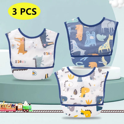 Waterproof Long-Sleeve Baby Smock – Art Apron & Feeding Bib with Pocket for Toddlers & Infants (Boys & Girls) - Kidzy Market
