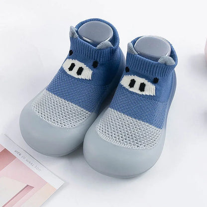 Baby Socks Shoes – Cute Cartoon Boy & Girl Infant Shoes, Soft Rubber Sole First Walker Booties for Toddlers