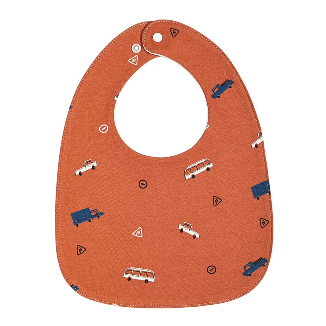 INSULAR 3-Layer Baby Bibs & Burp Cloth Set – Soft Cotton Adjustable U-Shape Feeding Bib for Newborns & Infants, Saliva Towel & Rice Bag - Kidzy Market