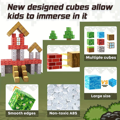 Creative Street View Magnetic Building Block Bricks – Famous World Architecture DIY Model for Kids