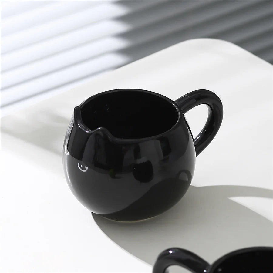 Cat-Shaped Porcelain Coffee Mug — Cute Cartoon Ceramic Cup with Handle, 13oz (380ml), 1-Pack