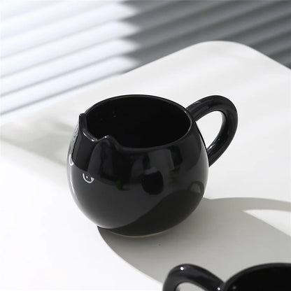 Cat-Shaped Porcelain Coffee Mug — Cute Cartoon Ceramic Cup with Handle, 13oz (380ml), 1-Pack