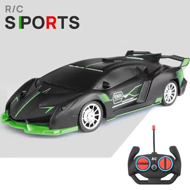 1/18 RC Car with LED Lights and 2.4G Remote Control High-Speed Drift